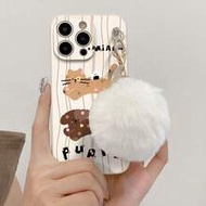 1 ชิ้น เคสโทรศัพท์ TPU สีขาว ลายจุดน่ารัก ลูกบอลข้าว ลายภาพประกอบสัตว์เลี้ยง ป้องกันการตก ครอบคลุมเต