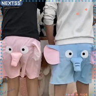 NEXTSS Shorts Pants, Plush Embroidered Little Flying Elephant Couple Sleeping Pants, 2024 Cute Cute 