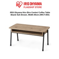 IRIS Ohyama IWCT-800, Hiro Biro Iron Wood Center Table, Coffee Table, Black / Ash Brown