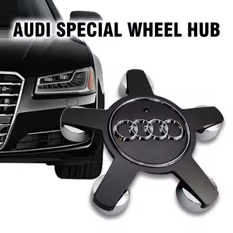 4PCS Car Five Claws Wheel Center Cap Hub Covers Auto Emblem Decoration Accessories for quattro AUDI 