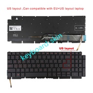 New US Keyboard Red letter Backlit for Dell G15 (5510)(5511)(5515)(5520)  laptop
