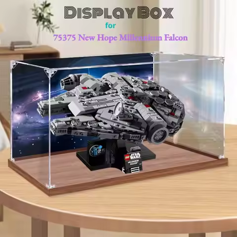 3mm Dustproof Display Box for lego 75375 New Hope Millennium Falcon Display Case Storage Box Organiz