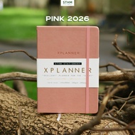 Sổ Planner 2026 | XPLANNER - Sổ lập kế hoạch cả năm bìa da PU 192 trang kem 100gsm chống lem thấm