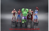 Marvel Avengers Superhero Chess Hulk Spider Captain America Thor Iron Man PVC Action Figure Collecti
