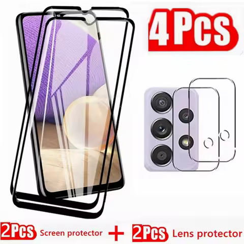 2+2 Packs Full Cover Tempered Glass For SAMSUNG Galaxy A33 A336E A336B A336B/DS A336B/DSN A336E/DS A