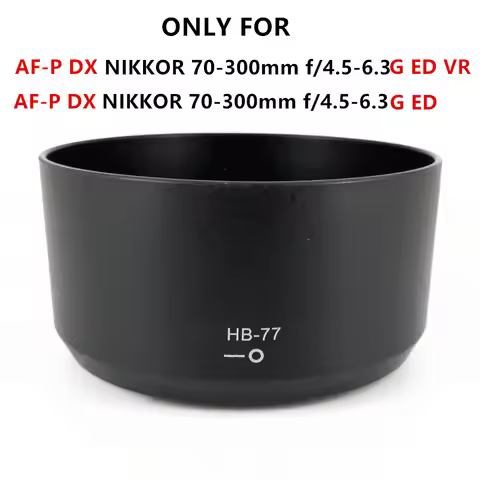 Cylinder Bayonet Lens Hood Replace HB-77 for Nikon AF-P DX Nikkor 70-300mm f/4.5-6.3G ED VR / 70-300