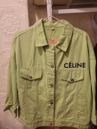 D44.Celine 淺綠色牛仔外套