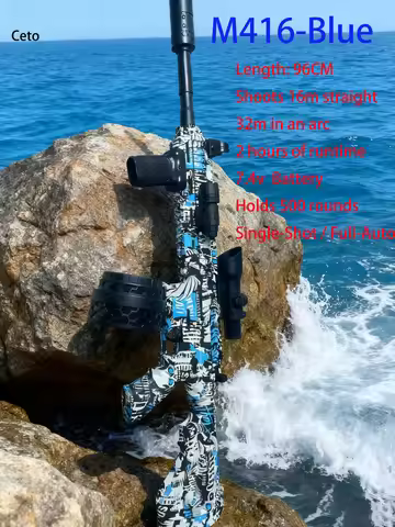 M416 Automatic Gel Blasters with Vibration Feedback 400 FPS Electric Gel Ball Blaster Rifle Realisti