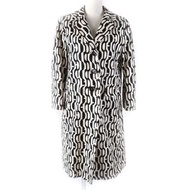 全新未使用 MaxMara DESIGN FOR EASY LIVINGmax大衣（尺寸 912101226），象牙色和黑色拼接。正品女款 40 號。