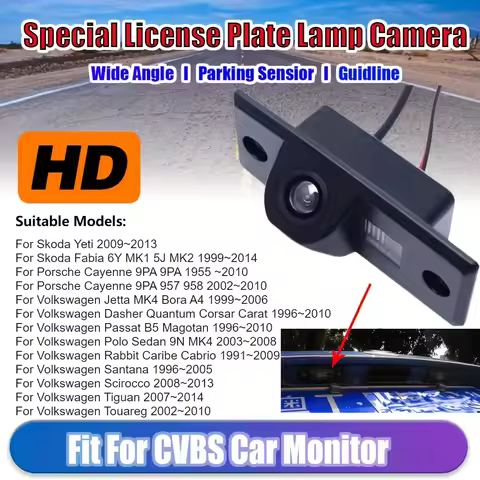 Car Rear View Special License Plate Light Reverse Camera , Car Safety Systems, Fit for Volks-wagen/S