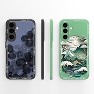 Casing For Samsung Galaxy M56 F56 5G Pretty Artistic Flowers Pattern Silicone Soft Protective Back C