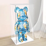 DuvinDD Acrylic Display Case for Bearbrick 1000% Assemble Clear Acrylic Boxes(15.3x9.8x29.1 inch) for Display Doll Figurine Figure Stand, Countertop Dustproof Storage Cube with Base