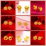 GA Gold Plated Earrings Anting Perempuan Women's Jewelry Subang Emas 916 Fashion Accessories Ear Clip Stud Earring Emas