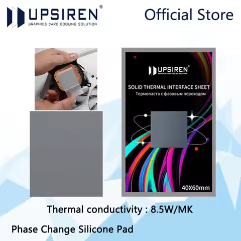 UPSIREN 8.5W/mk Solid Silicone Grease Phase Change Silicone Pad， For GPU CPU Laptop Cooling 30x40/40