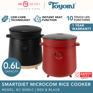 Toyomi 0.6L Mini Rice Cooker RC1506LC | Red &amp; Black