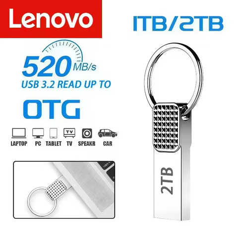 Lenovo 2TB 1TB USB Flash Drive Metal USB 3.0 Pen Drive Key 512GB USB High Speed Pendrive 256GB Mini 