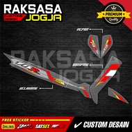Striping fiz r transparent uv white sticker racing yamaha fizr force1 poswan f1zr ZK-1