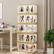 Free Display Cabinet Anti-dust Bookcase Bookshelf Influencer Storage Cabinet with Glass Door Modern 