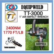 TUTA TT-3000 1" / 25MM AIR IMPACT WRENCH TWIN HAMMER WITH HANDLE 2400NM 1770FT-LB (HEAVY DUTY) GIANT