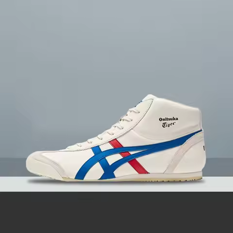 Onitsuka Tiger Mexico Mid Runner: Minimalist, Stylish, Premium Casual High-Top Sneakers—Unisex, Whit