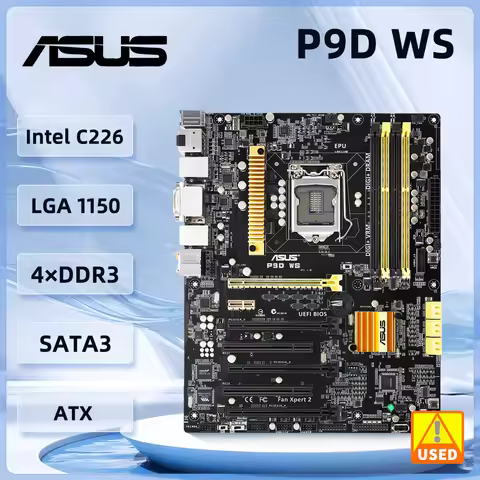 ASUS P9D WS workstation Motherboard LGA 1150 DDR3 1600/1333 Intel C226 support Intel 4th gen CPU 6xS