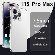 โทรศัพท์มือถือ infinixi 15 promax โทรศัพท์มือถือ androidphone รุ่นดั้งเดิมสมาร์ทโฟน 12 GB + 512 GB โทรศัพท์มือถือขนาด 7.5 นิ้วความจุขนาดใหญ่หน้าจอ HDCOD