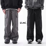 U.mi. Cargo Pants Suitable For Work And All Wear. Flowing Fabric Loose Fit 4 Pockets Korean Fashion 