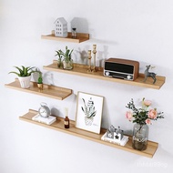 Wall Shelf Solid Wood Shelf Punch-Free Wall-Mounted Bracket Wall Bedside Wall-Mounted Bookshelf
