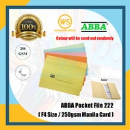 ABBA Pocket File / Manila Pocket File Folder / Pocket Files / Manila File - No. 222