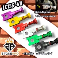 DYNOPRO STONEPRO CHAIN ADJUSTER Y15 Y16 Swing arm Chain Adjuster Alloy CNC y15zr y16zr LCV8
