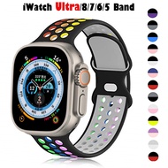 Sport Strap for Apple Watch Ultra 49mm Series 8/7 41mm 45mm 38MM 42MM Breathable wrist Bracelet iWatch 6 SE 5 4 3 Band 44mm 40mm