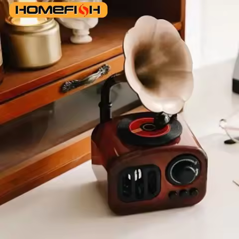 Vintage Gramophone Music Box Home Decoration Photography Props Indoor Artwork Holiday Gift
