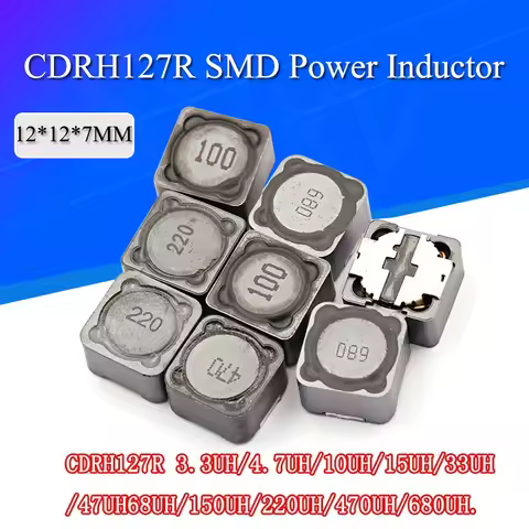 5PCS 12*12*7mm Power Inductance CD127R Shielded inductor SMD power inductor 4.7UH 6.8UH 10UH 15UH 22