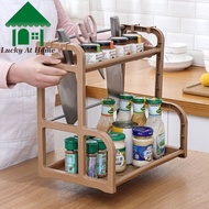 Luckyathome Kitchen Shelf Seasoning Rack Plastic Easy To Assemble