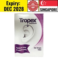 Tropex Ear Drops 10ml Ear Wax Remover for Blocked Ears Itch & Discomfort Relief