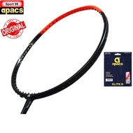 (Siap pasang Tali 4-KNOT) Apacs Nano Fusion Speed 722 (Original) Badminton Racket -Black Orange (1pcs)