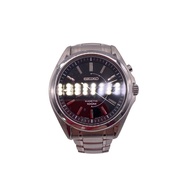 SEIKO Men's Watch Quartz Analog Stainless Steel BLK SLV SS 5M62-0CW0 Direct from Japan Secondhand