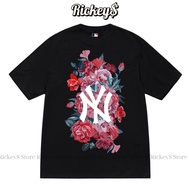 Vintage Floral Typography Print Preppy Oversized T-Shirt Loose Fit Daily Wear 200 GSM / Very Thick T
