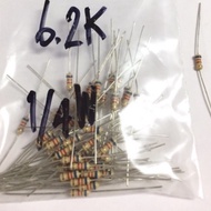 Resistor (Resistor) 6.2K 1/4 W (Value 6.2 Kohm 1/4 Watt) Set Of 10