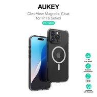 AUKEY PC-TM20 ClearView Magnetic Clear Phone Case for iPhone 16 / 16 Plus / 16 Pro / 16 Pro Max
