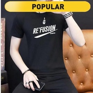 baju t shirt lelaki murah viral baju kaos lelaki T-Shirt Lengan Pendek Lelaki 2020 Musim Panas Lelaki Trend Kolar Bulat Lengan Tengah Baju Lelaki Lelaki Jenama Fesyen Kemeja Kemeja