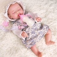 Reborn Baby Doll - 17 Inch Laugh and Cry Interactive Cute Soft Vinyl Silicone Full Body, Realistic N