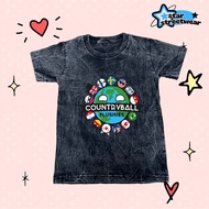 [FREE NAME] Washed Children's T-shirt, Children's Color, COUNTRY BALLS Motif, Premium Material, UNIS