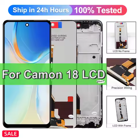 LCD For Tecno Camon 18 CH6 CH6n LCD Display Touch Screen Digitizer Assembly Replacement For Tecno Ca