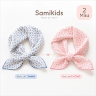 (PK64) Vintage Floral Square Scarf, Multi-Purpose Hair Tie PK64K