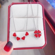 Dây chuyền nữ bạc thật xi bạch kim cao cấp mẫu cỏ 4 lá ghép JQN Official Store cam kết bạc chuẩn chấ