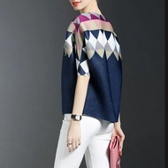 1444 blouse pleats top zuko - navy