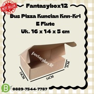 Dus Pizza/Kardus/Box Pizza Diecut Kuncian Kanan Kiri Uk.16x14x5cm Baru