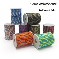 7-Core 550 Paracord 100FT(31M) 4Mm Parachute Cord Outdoor Camping Survival Rope Kit Umbrella Tent Lanyard Strap