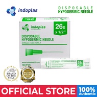 Indoplas Disposable Hypodermic Needle 26G x 1/2" Box of 100